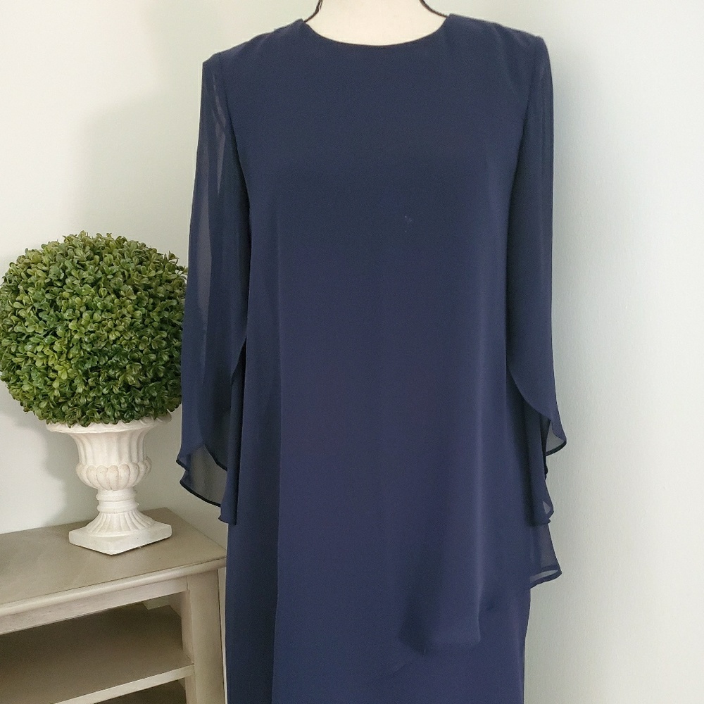 Navy Tahari dress